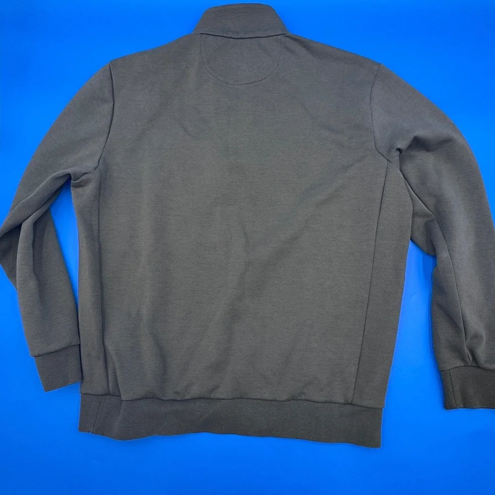 Polo Ralph Lauren Mens Mock Neck‎ Button Sweatshirt Olive Green Size Large
